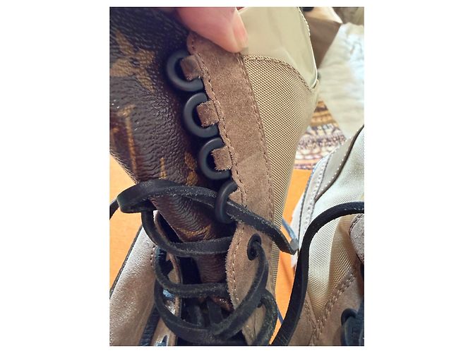 Botines Louis Vuitton de piel beige - vista 5