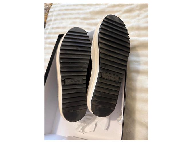 Sneakers Gianni Versace in pelle nera Nero - vista 12