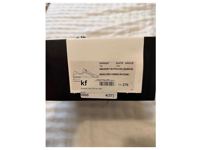 Sneakers Gianni Versace in pelle nera Nero - vista 14