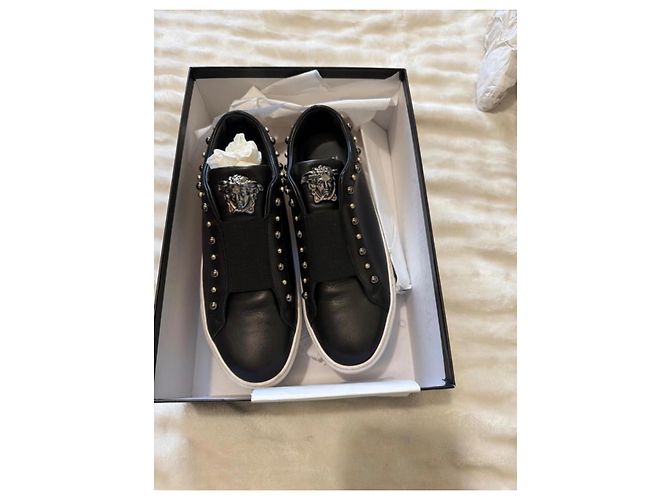 Sneakers Gianni Versace in pelle nera Nero - vista 17