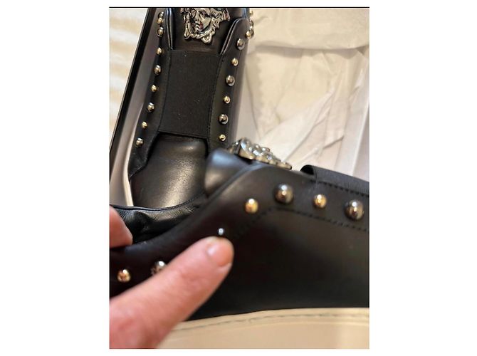 Sneakers Gianni Versace in pelle nera Nero - vista 5