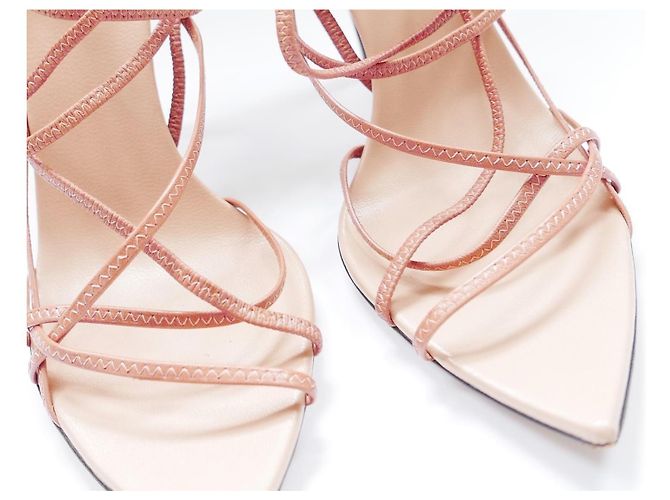 Gucci x Tom Ford Spring 2003 Pointed Sole Pink Multi Strap Sandals - view 3