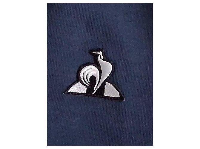 Le coq sportif Felpa blu navy con colletto alto e logo - vista 3