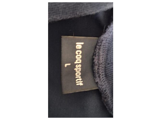 Le coq sportif Felpa blu navy con colletto alto e logo - vista 5