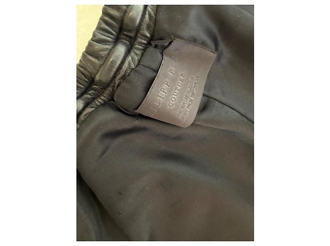 Philipp Plein Leder Shorts Schwarz - Ansicht 4