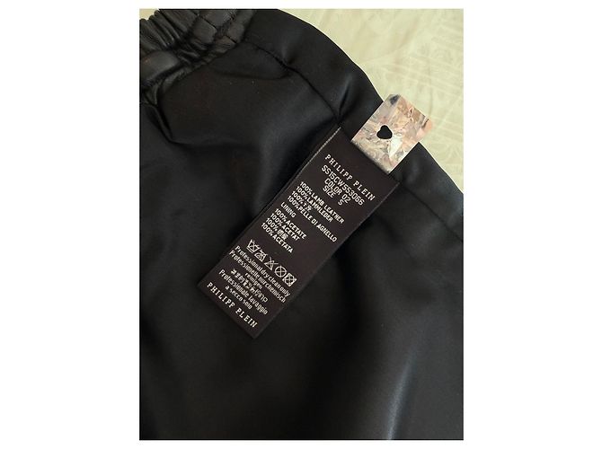 Philipp Plein Leder Shorts Schwarz - Ansicht 5