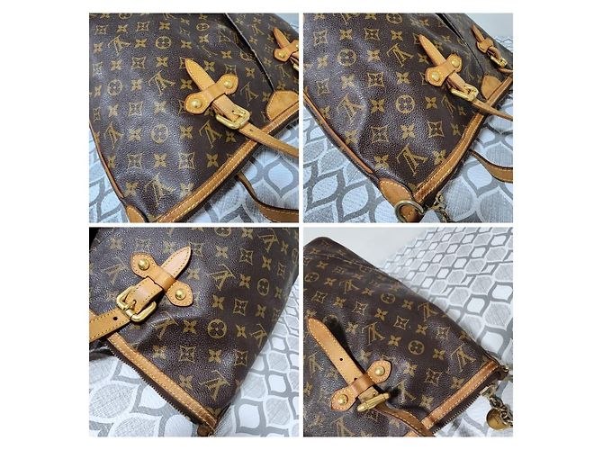 LOUIS VUITTON Borsa a Spalla Monogram Palermo GM Marrone/Beige - vista 10