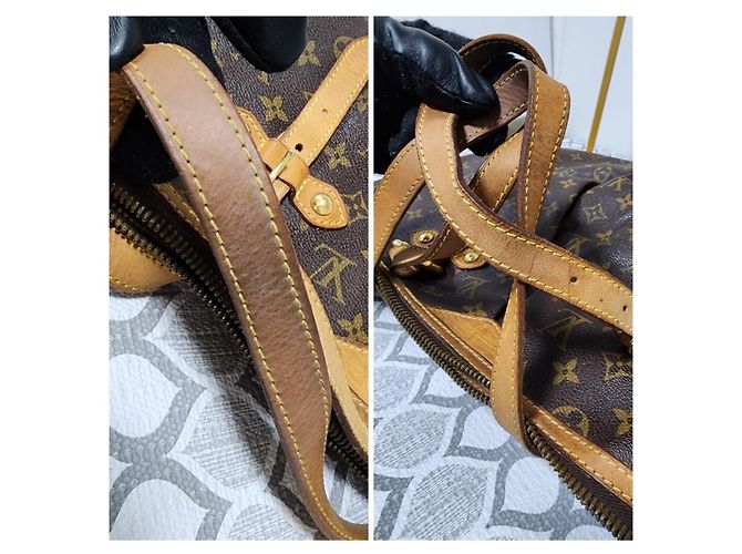 LOUIS VUITTON Borsa a Spalla Monogram Palermo GM Marrone/Beige - vista 11