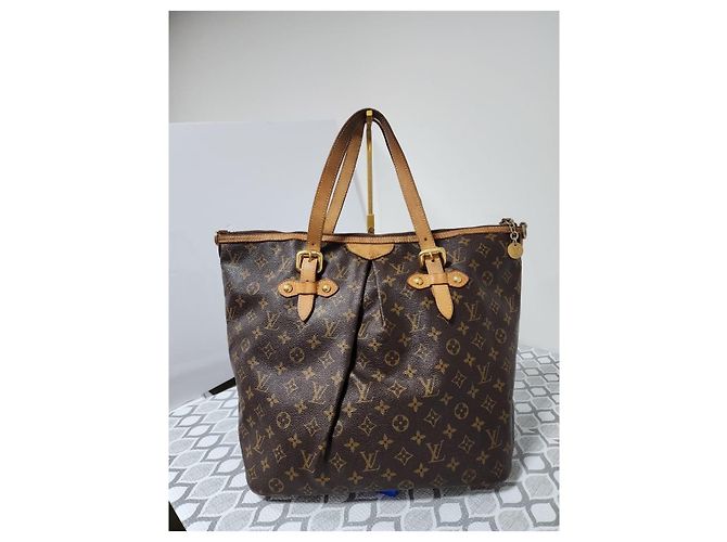 LOUIS VUITTON Borsa a Spalla Monogram Palermo GM Marrone/Beige - vista 16