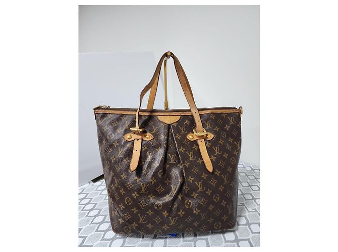 LOUIS VUITTON Borsa a Spalla Monogram Palermo GM Marrone/Beige - vista 3