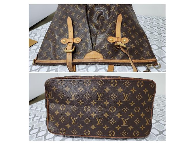 LOUIS VUITTON Borsa a Spalla Monogram Palermo GM Marrone/Beige - vista 4