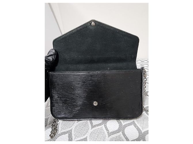 Borsa a tracolla Felicie Epi Louis Vuitton Nera Nero - vista 9