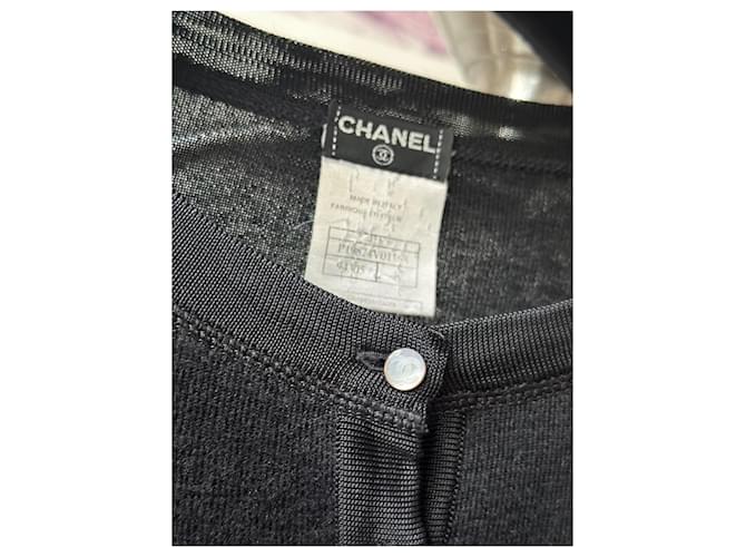 Chanel Polo Pullover aus schwarzem Kaschmir - Ansicht 4