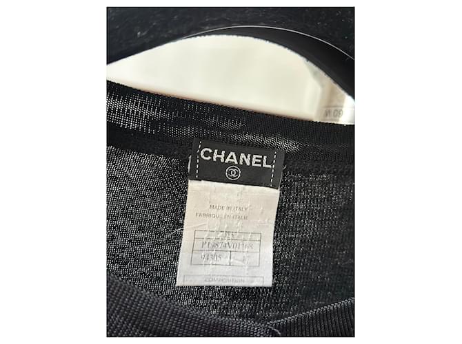 Chanel Polo Pullover aus schwarzem Kaschmir - Ansicht 5
