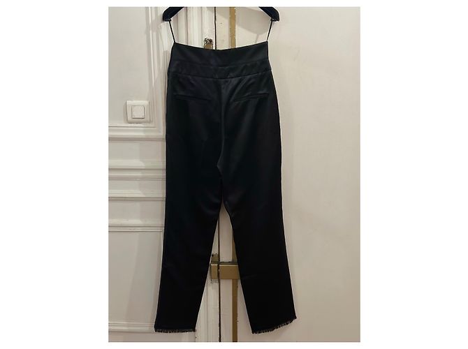 Pantalones negros Chanel con flecos - vista 7