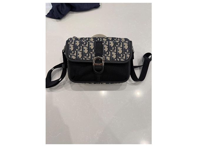 Borsa Saddle Oblique 8 Christian Dior Nera Nero - vista 4
