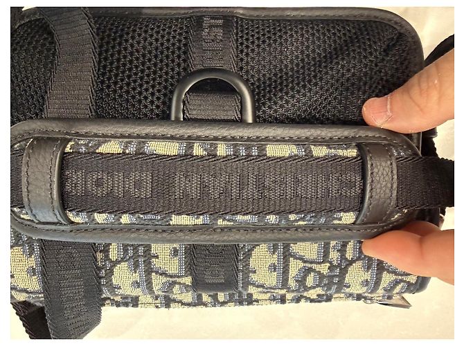 Borsa Saddle Oblique 8 Christian Dior Nera Nero - vista 7