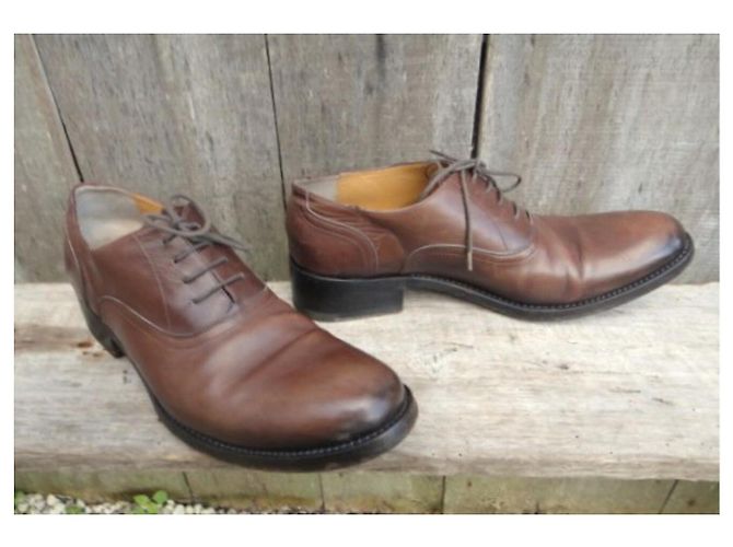 Oxford Sartore in pelle marrone - vista 2