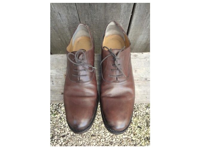 Oxford Sartore in pelle marrone - vista 3