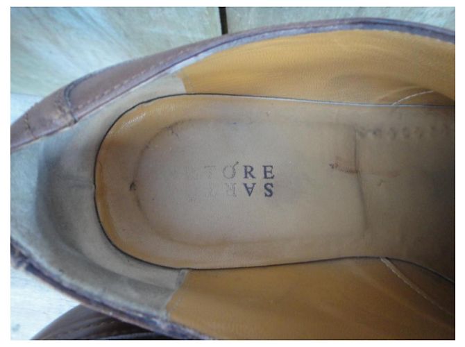 Oxford Sartore in pelle marrone - vista 6