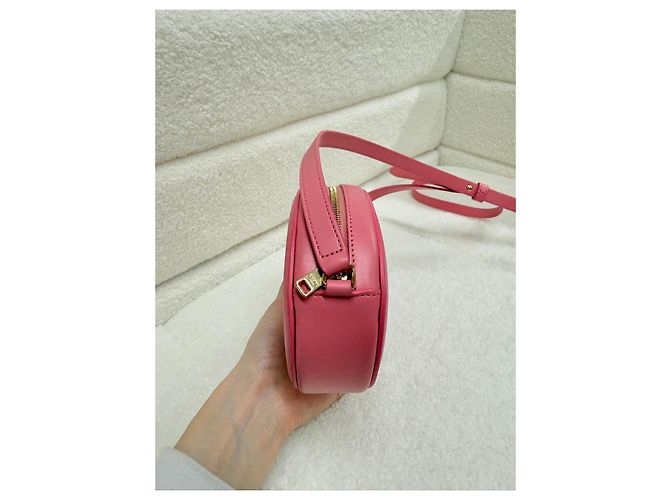 Céline Borsa a tracolla ovale Triomphe di Celine in pelle rosa - vista 6