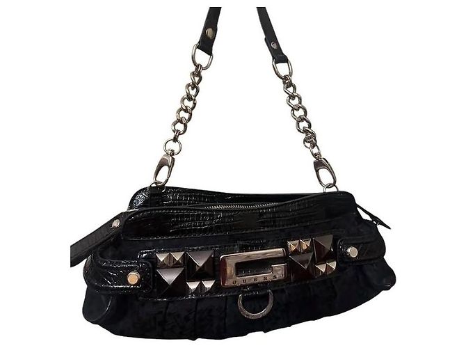 Borsa Guess nera decorata con borchie Nero - vista 2