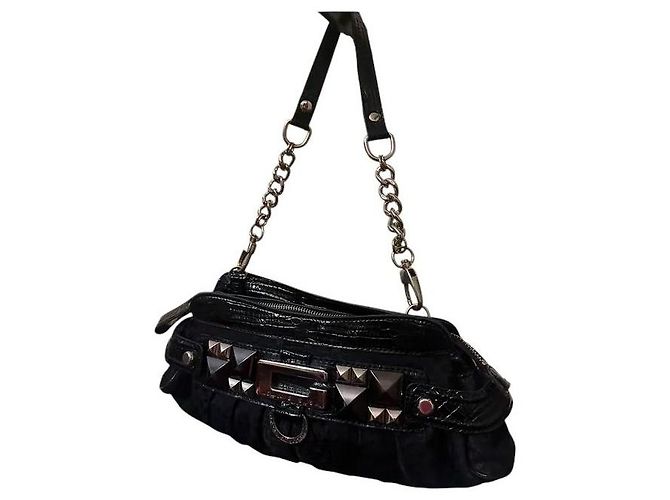 Borsa Guess nera decorata con borchie Nero - vista 4