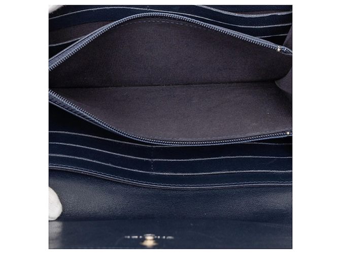 Cartera larga bi-fold Chanel Coco Mark Mademoiselle con cierre giratorio Azul marino - vista 5