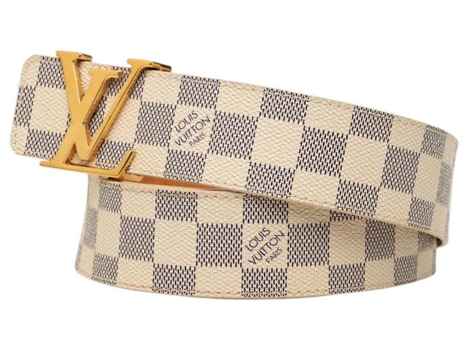 Cintura LV Initials Damier di Louis Vuitton Bianco - vista 2