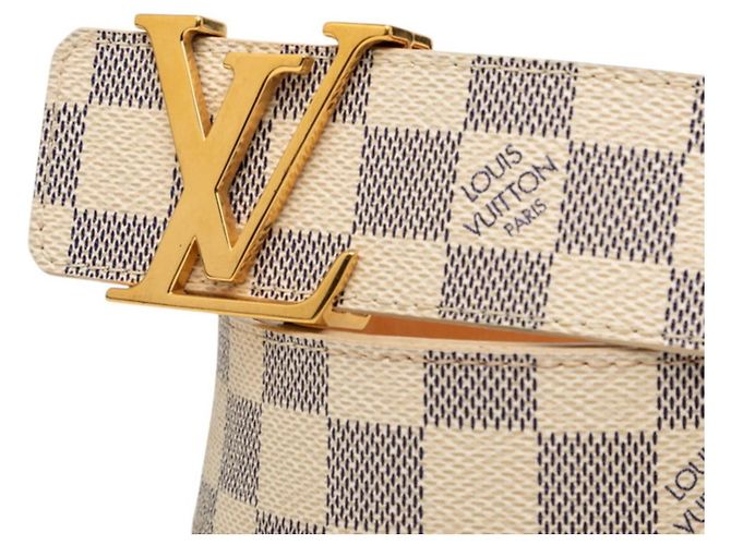 Cintura LV Initials Damier di Louis Vuitton Bianco - vista 4
