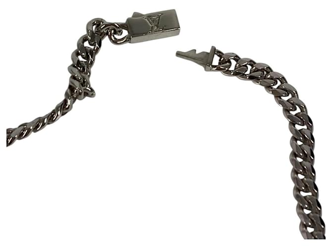 Collana Lunga Bassa in Catena Monogram Louis Vuitton Argento Multicolore - vista 6