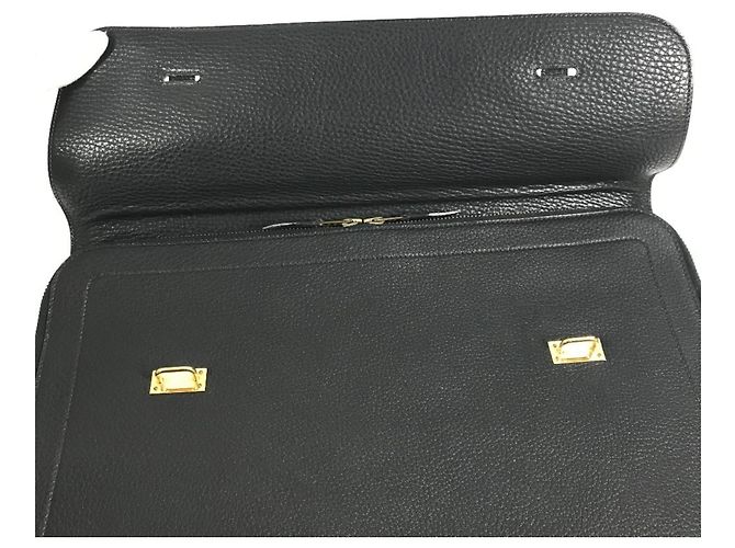 Borsa Tote Vintage Serviette Hermès Nero - vista 15