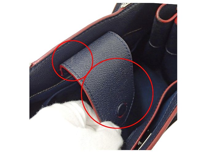 Sac à main Louis Vuitton pour femme en Marine Rouge Bleu Marine - vue 9