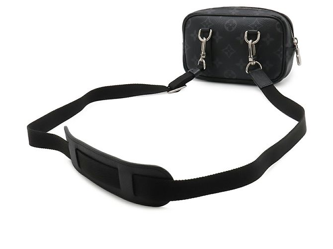 Pochette Outdoor Monogram Eclipse di Louis Vuitton Marrone Nero - vista 3