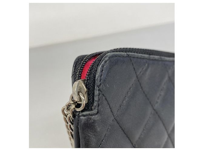 Chanel Cambon Lammleder Tasche Schwarz - Ansicht 8