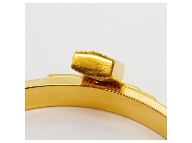 Hermès Hermes Kelly Bangle in Gold Plated Leather Blue Golden - view 8