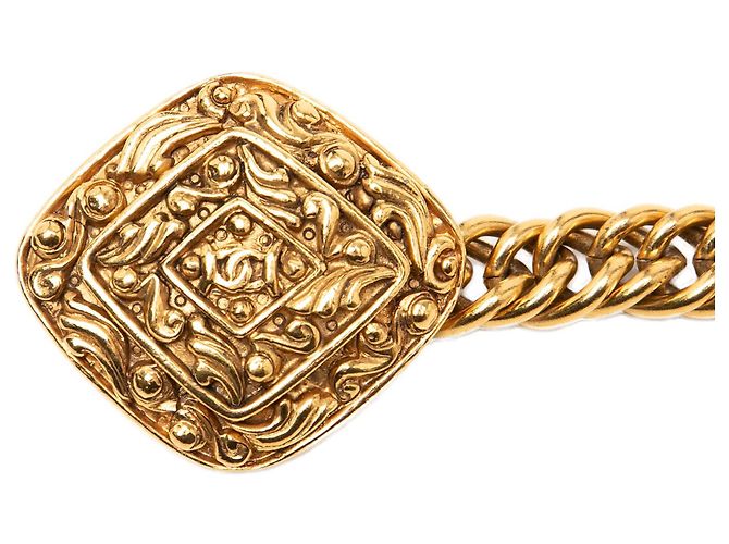 Chanel Gold Plated CC Diamant Charm Kette Gürtel Golden - Ansicht 2