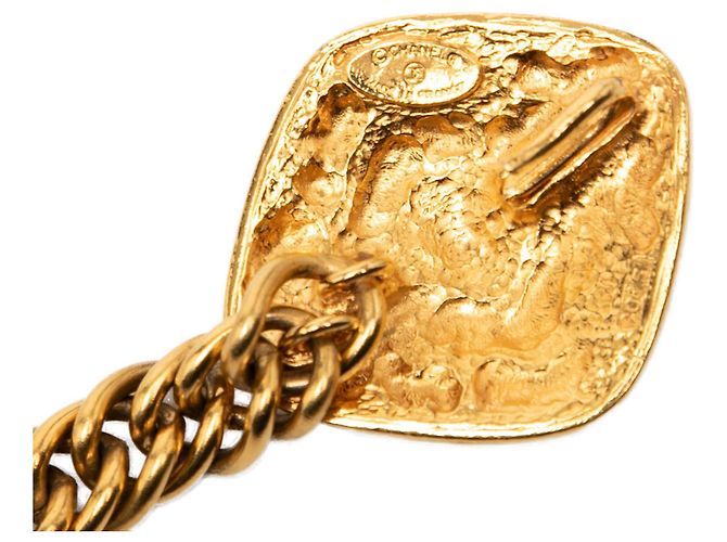Chanel Gold Plated CC Diamant Charm Kette Gürtel Golden - Ansicht 3
