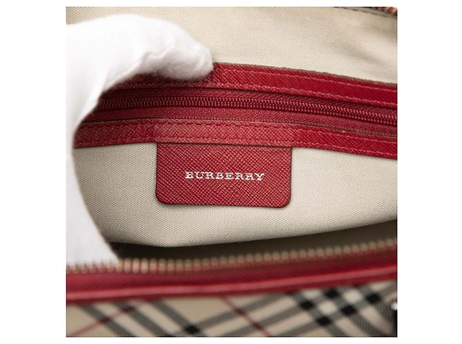 Borsa in tela Nova Check beige di Burberry - vista 5