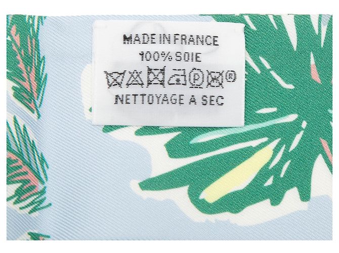 Bufanda Twilly de Seda Verde Rayures d'Ete de Hermès Verde claro - vista 5
