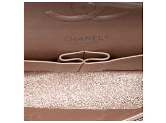 Chanel Rosa Médio Clássico Couro de Bezerro Efeito Pixel Dupla Aba - vista 4
