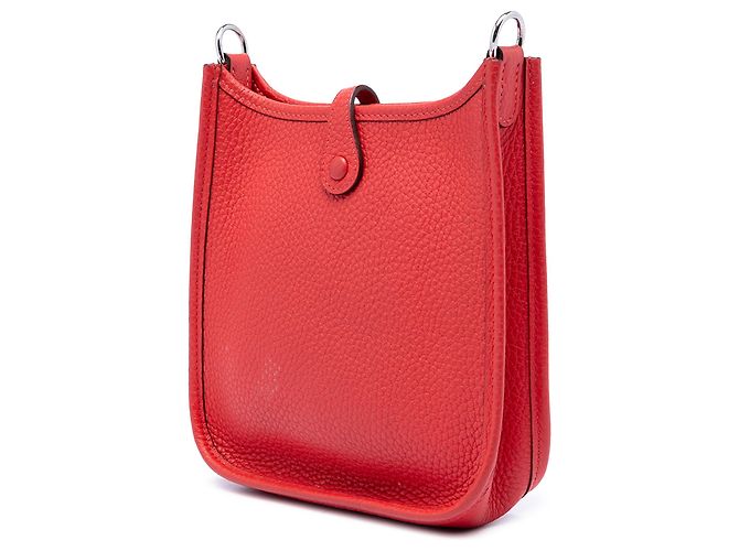 Hermès Evelyne I TPM in Pelle Clemence Rossa Rosso - vista 2
