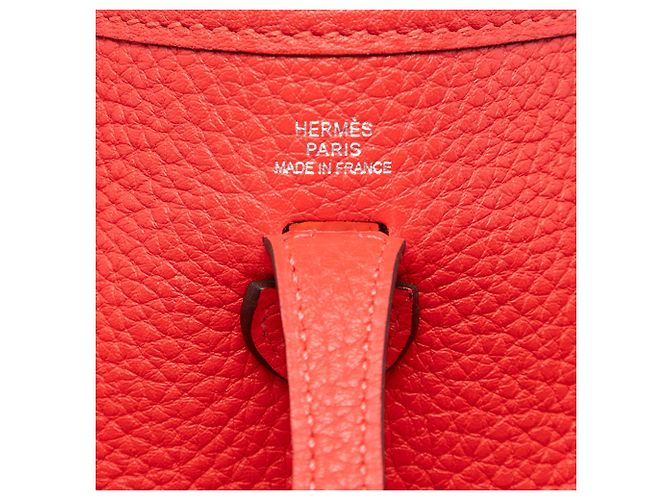 Hermès Evelyne I TPM in Pelle Clemence Rossa Rosso - vista 5