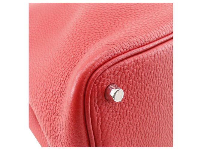 Hermès Picotin Lock 18 in Pelle Clemence Rossa Rosso - vista 20