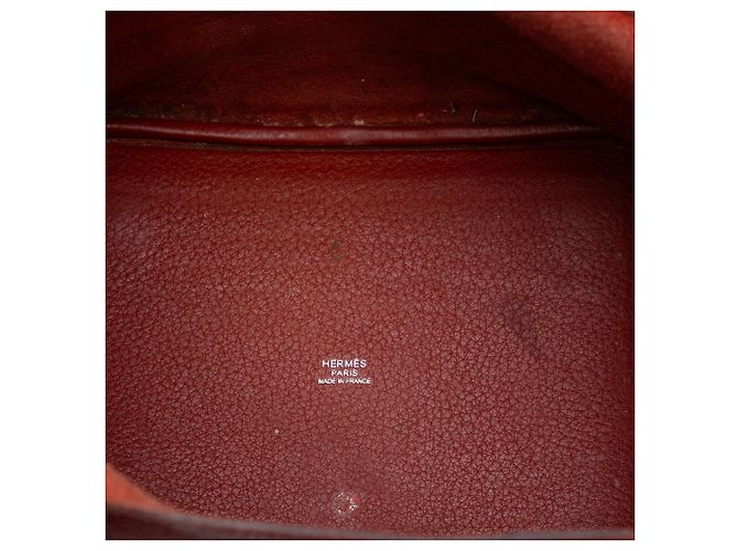 Hermès Picotin Lock 22 in Pelle Clemence Rossa Rosso Bordò - vista 4