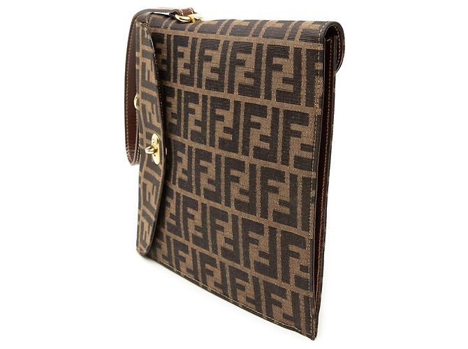 Fendi Braune Zucca Canvas Handtasche - Ansicht 2