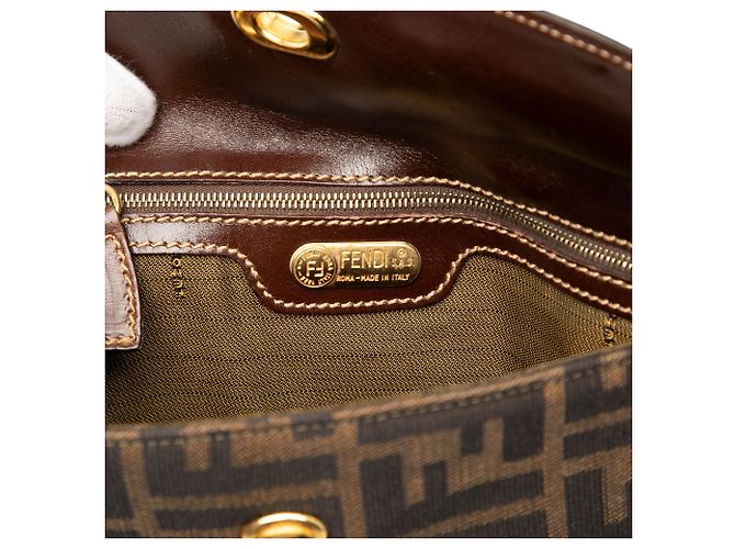 Fendi Braune Zucca Canvas Handtasche - Ansicht 5