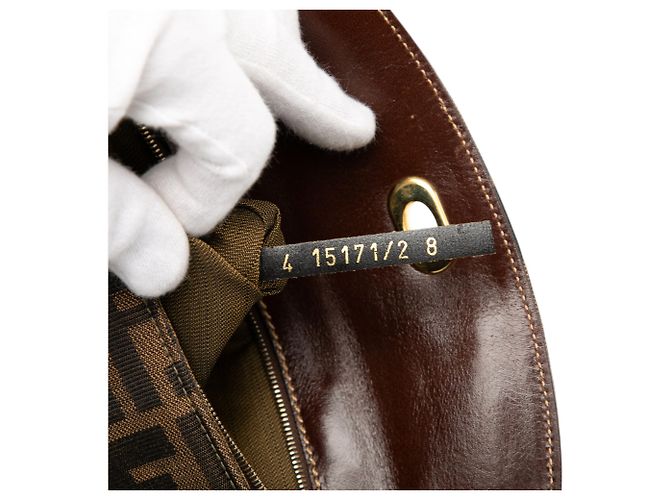 Fendi Braune Zucca Canvas Handtasche - Ansicht 6