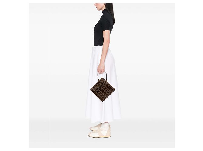 Fendi Braune Zucca Canvas Handtasche - Ansicht 7
