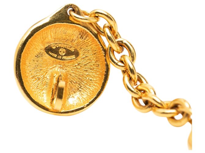 Cinturón de cadena con medallón chapado en oro CC de Chanel Dorado - vista 4
